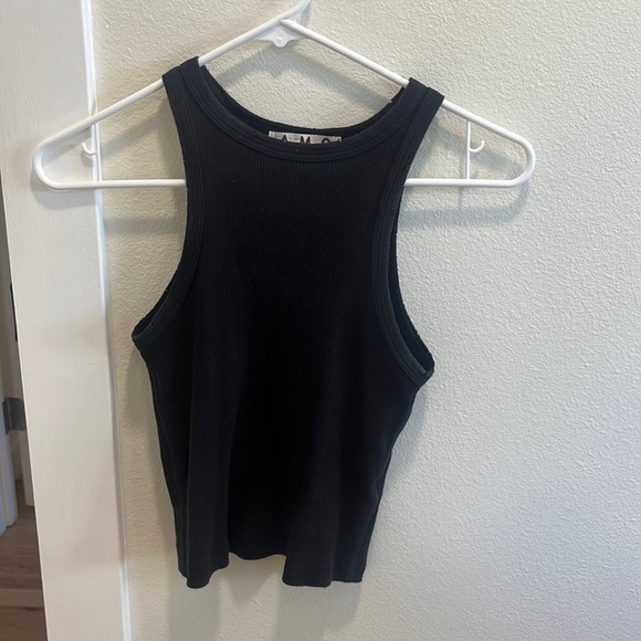 AMO Crop Rib Muscle Tank Top - Picture 1 of 2